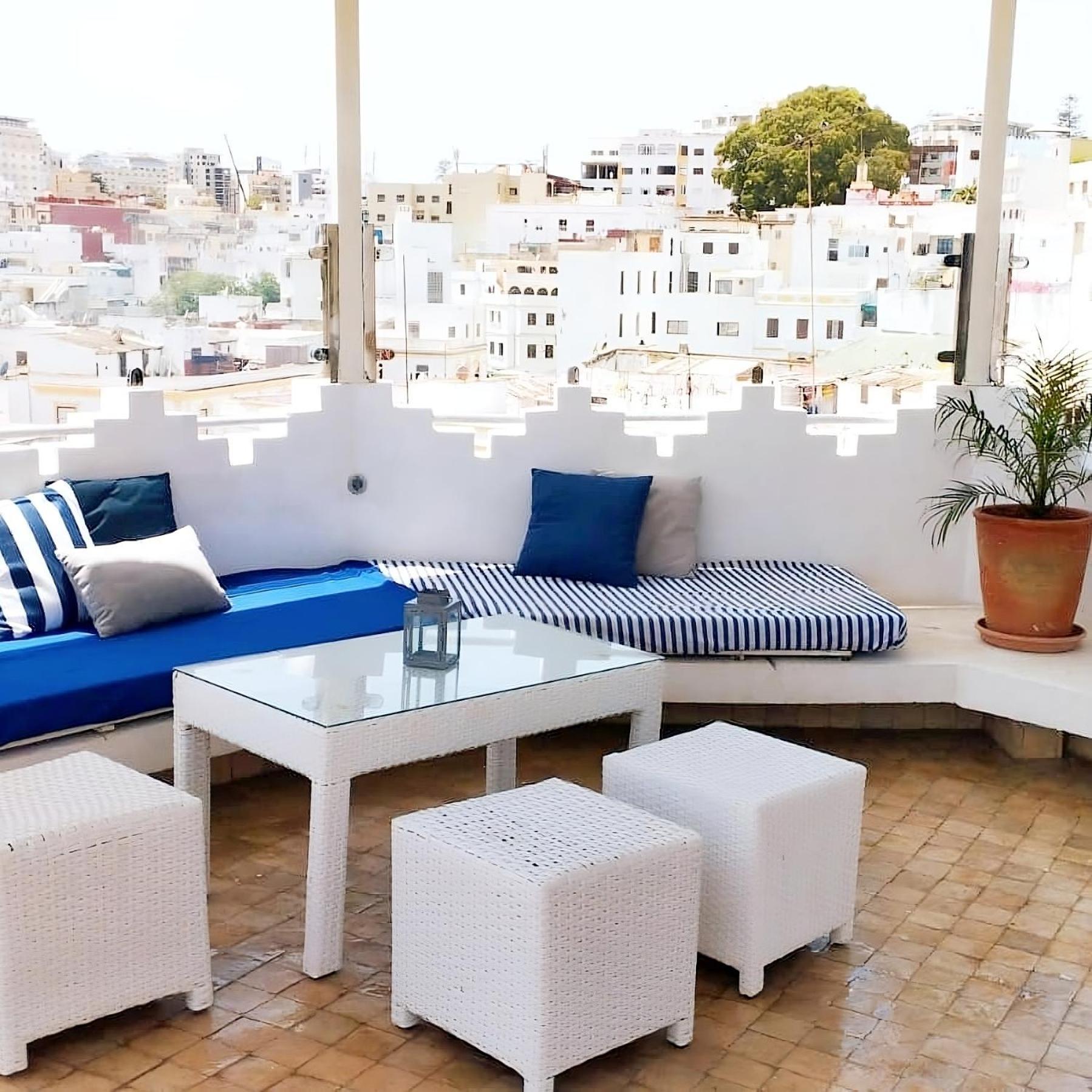 Maison Medina, Terrasse Panoramique, Vue Mer Tangier Bagian luar foto